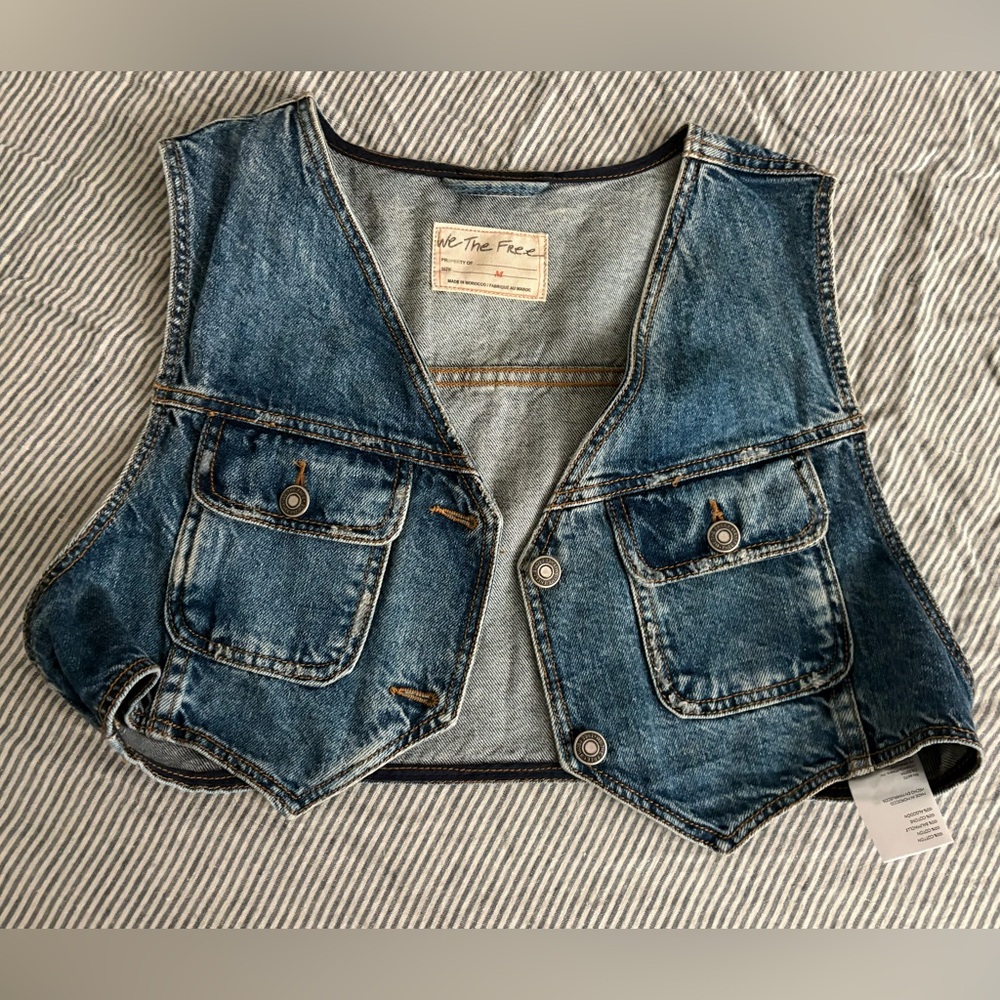 Free people We The Free Blue Denim Vest